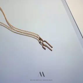 14k solid gold necklace N4/Au012