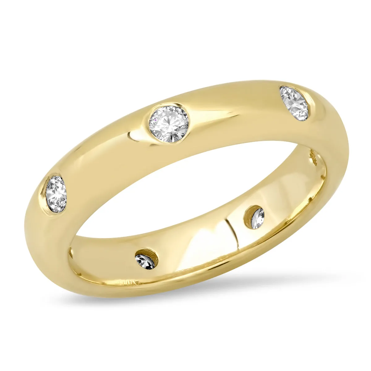 14K YG Scattered Diamond Ring