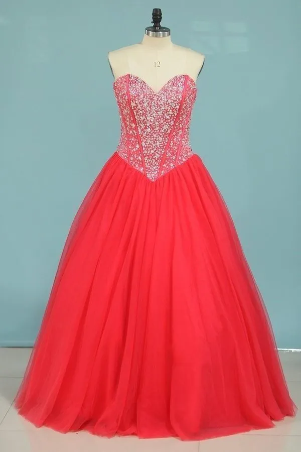 2024 Ball Gown Sweetheart Floor Length Quinceanera Dresses PQ5HCQKK