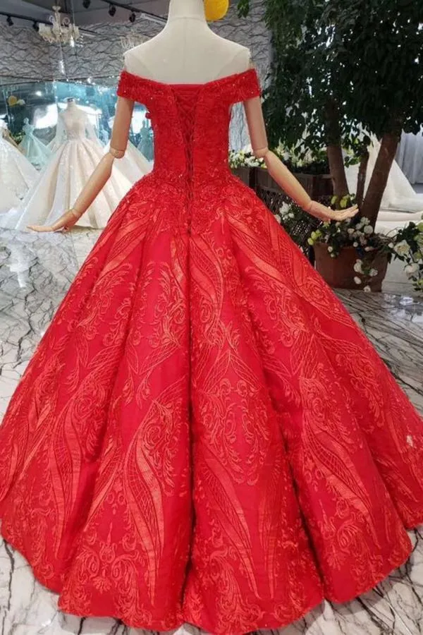 2024 Quinceanera Dresses Off The Shoulder Lace PBJQSMPA