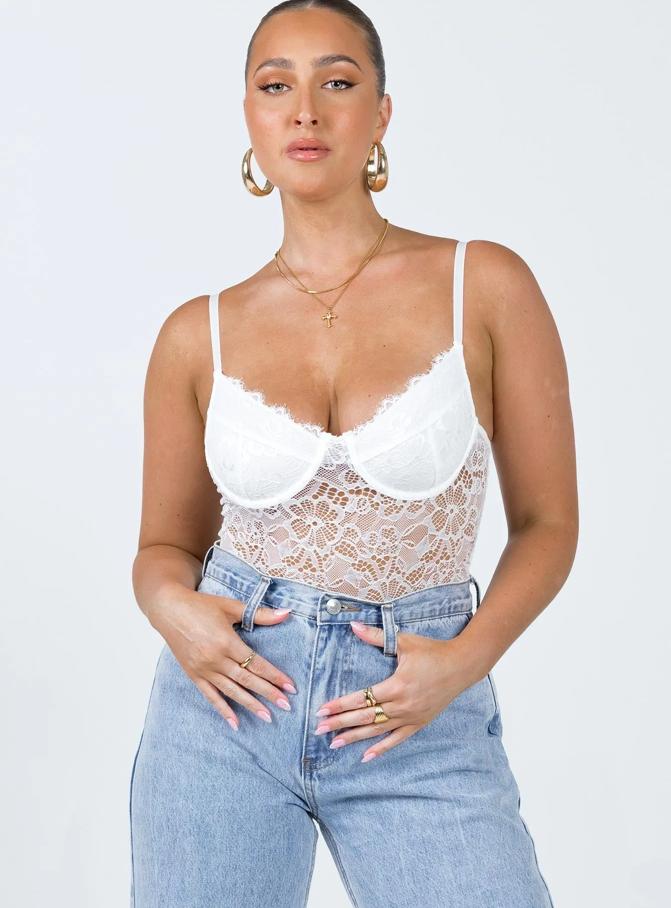 Abele Bodysuit White