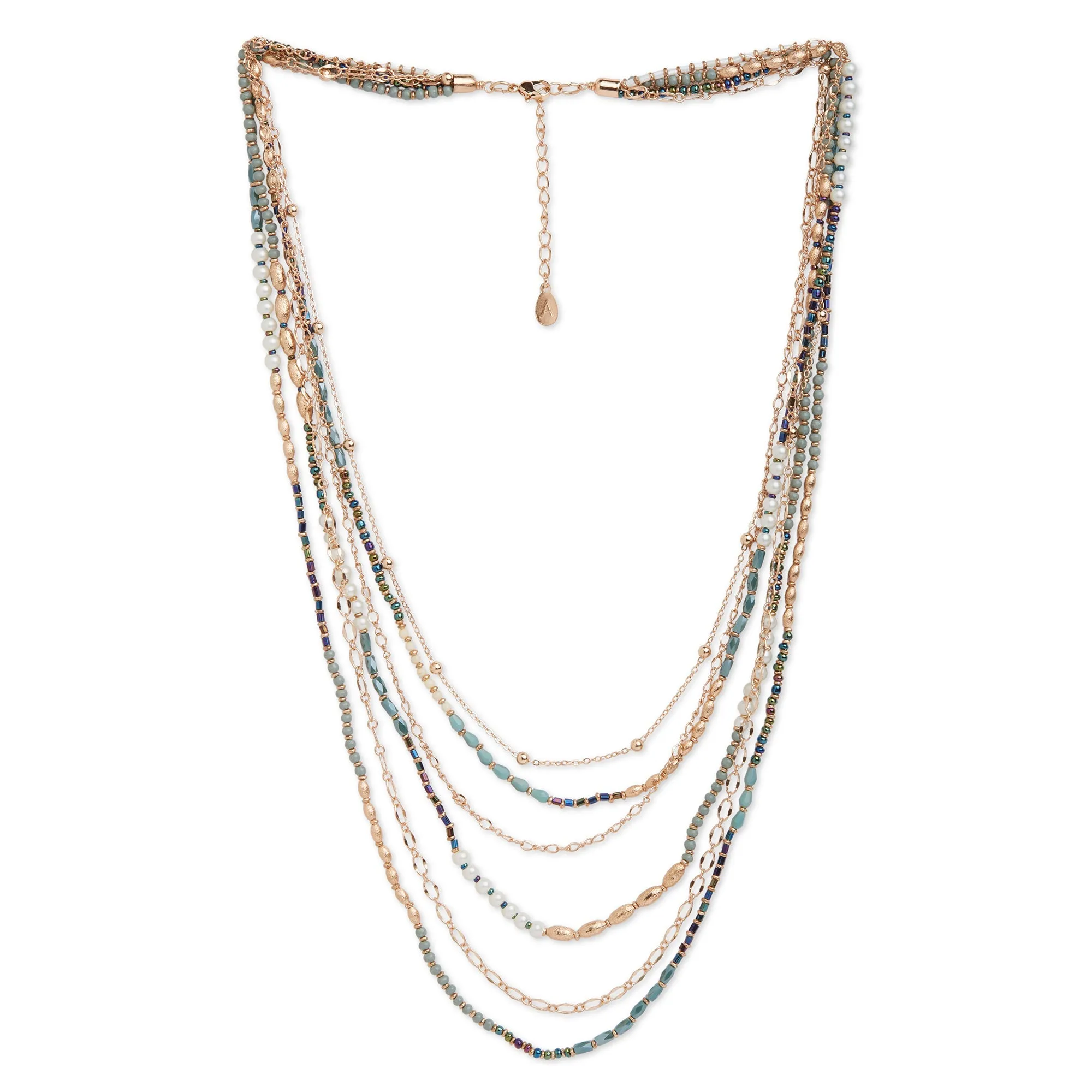 Accessorize London Women's Bead And Chain Layered Necklace