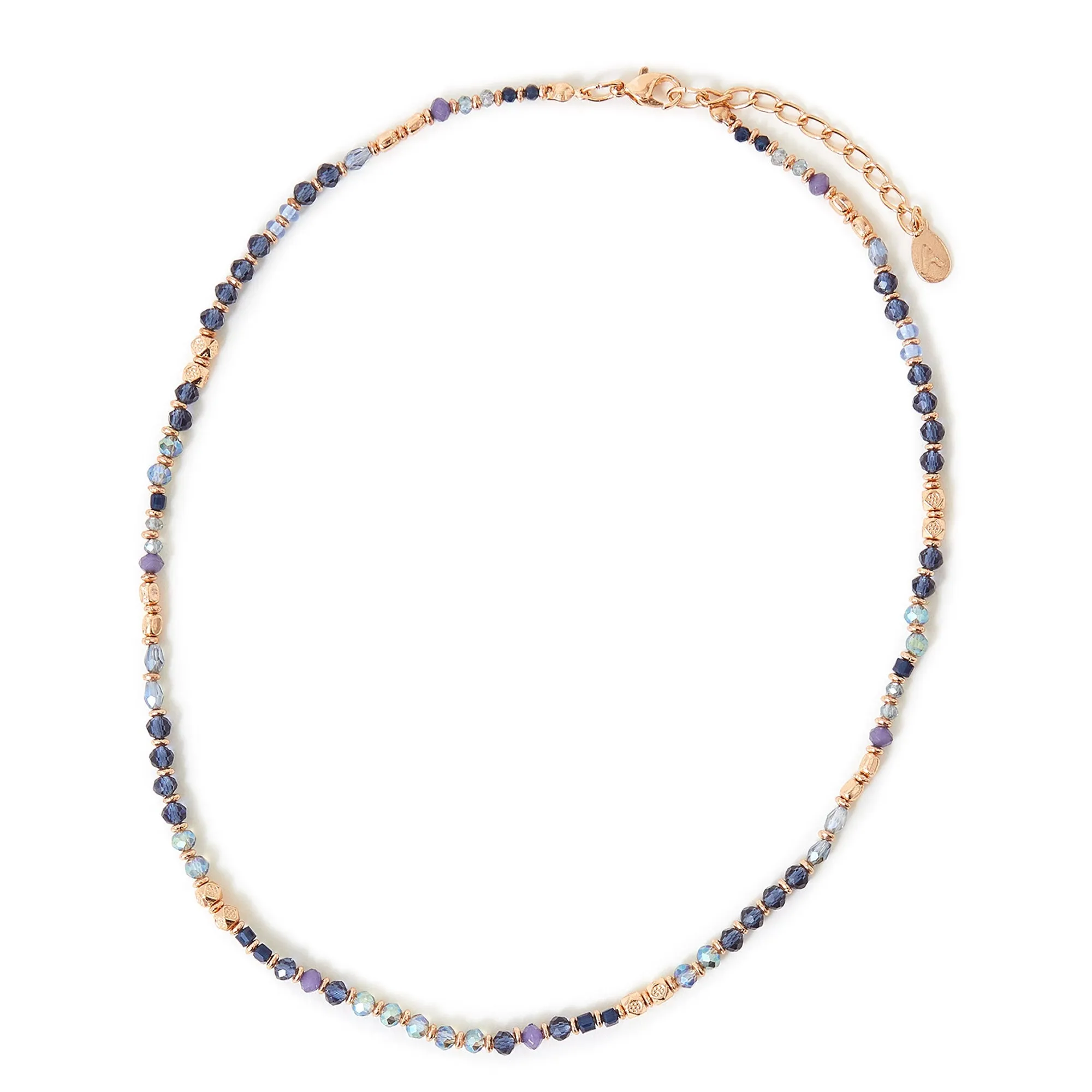 Accessorize London Women's Blue Round Beaded Necklace