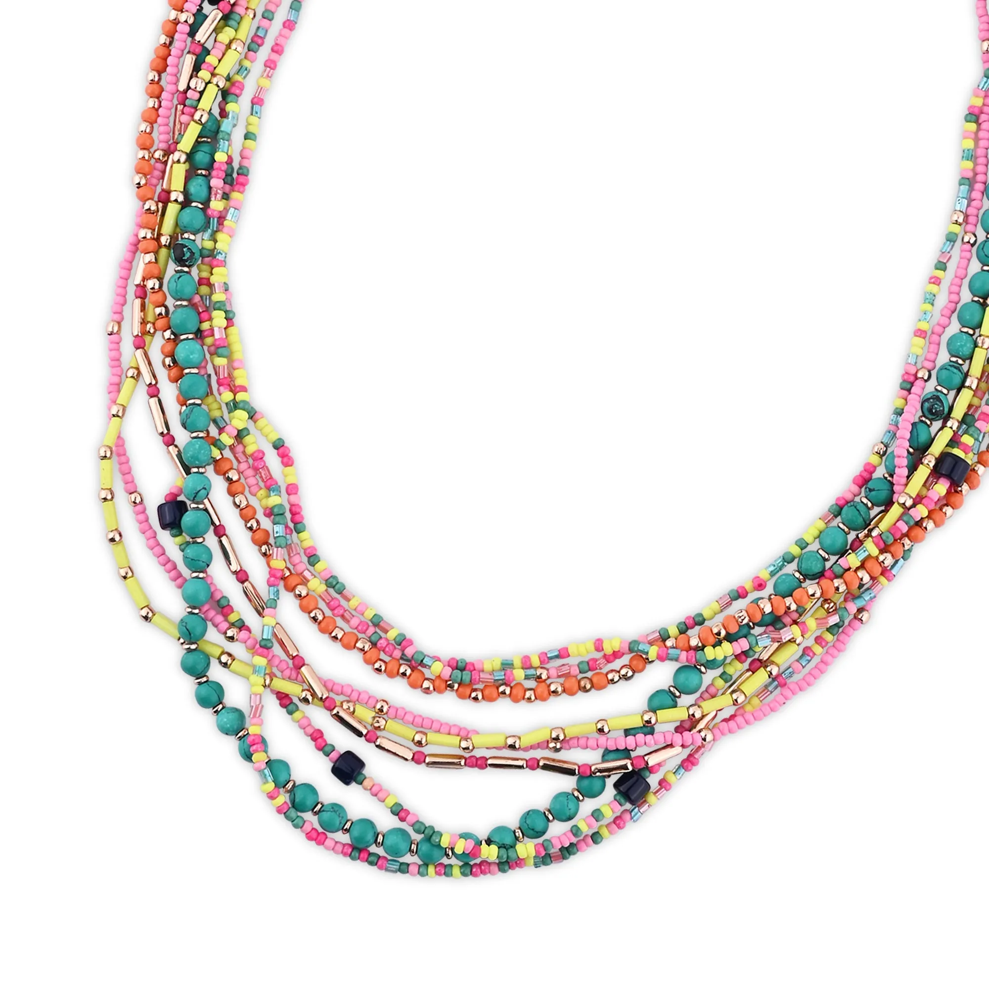 Accessorize London Women's Mega Beaded Layered Necklace