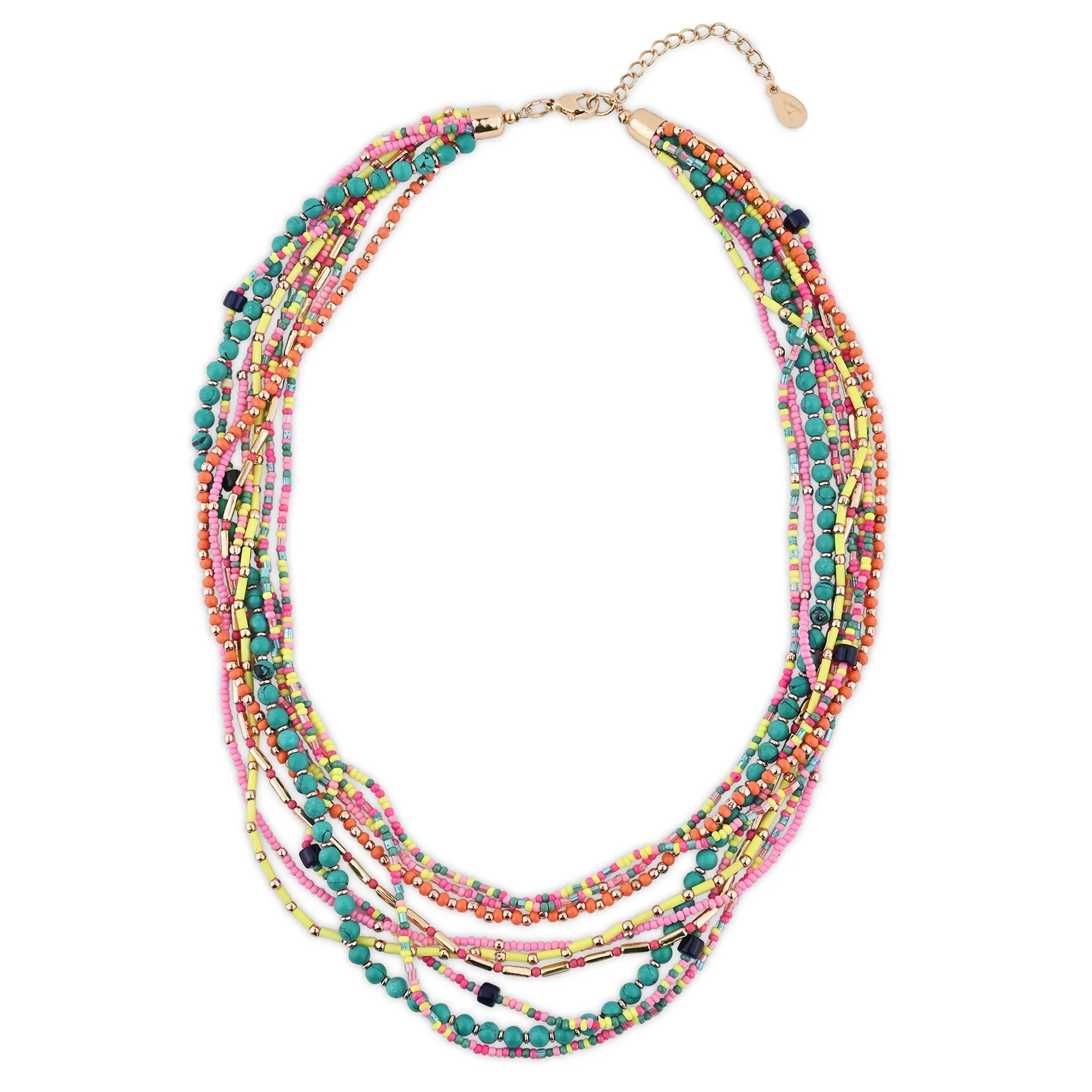 Accessorize London Women's Mega Beaded Layered Necklace