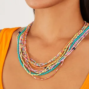 Accessorize London Women's Mega Beaded Layered Necklace