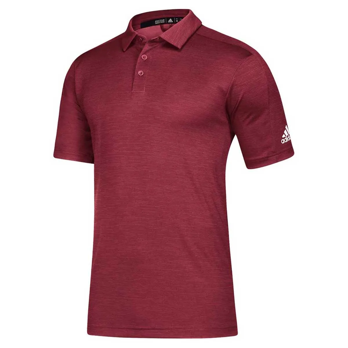 adidas Men's Collegiate Burgundy Melange/White Game Mode Polo