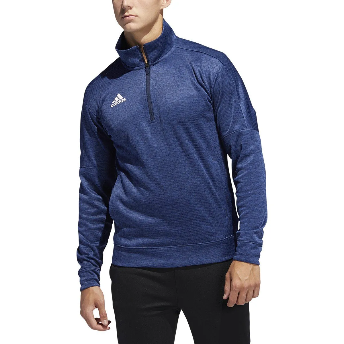 adidas Men's Collegiate Navy Melange Team Issue Quarter Zip