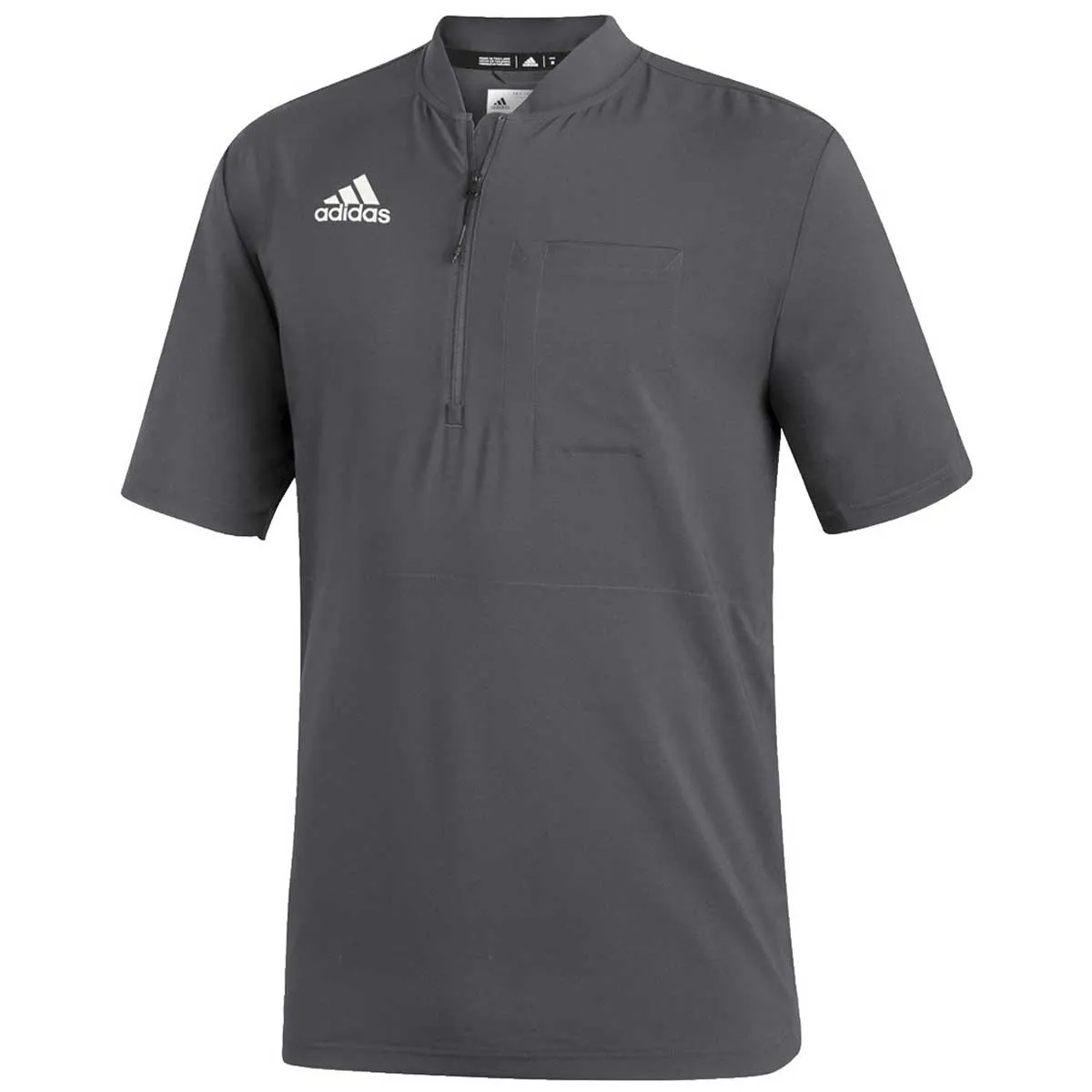 adidas Men's Grey Five/White Under The Lights Short Sleeve 1/4 Zip