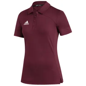 adidas Women's Team Collegiate Burgundy/White Under The Lights Coaches Polo