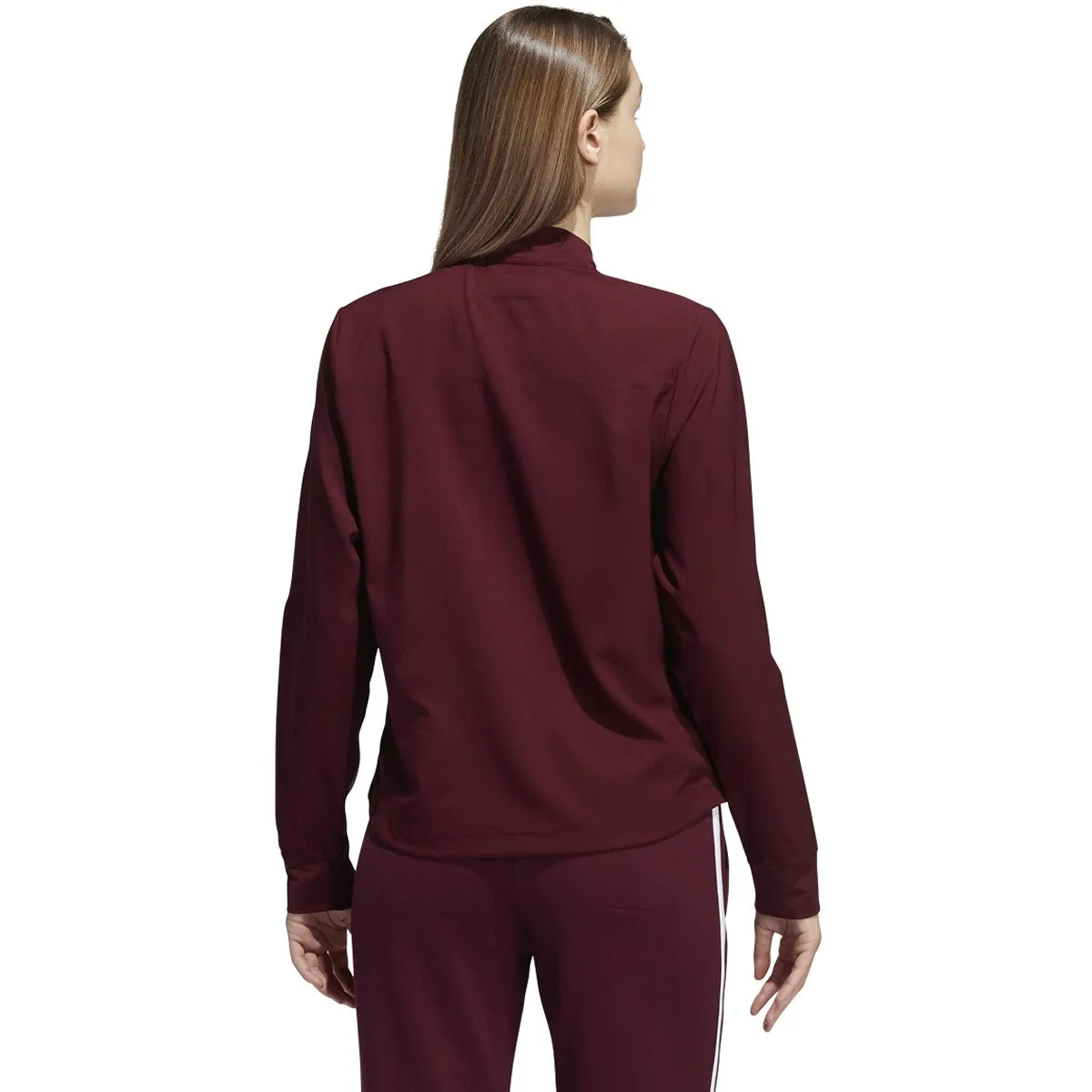 adidas Women's Team Maroon/White Under The Lights Long Sleeve Woven 1/4 Zip