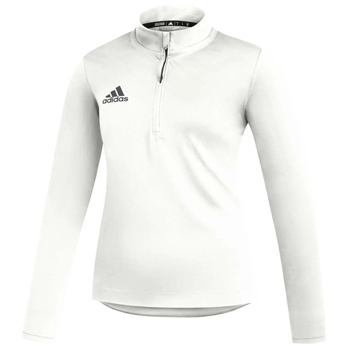 adidas Women's White/Grey Five Under The Lights Long Sleeve Woven 1/4 Zip