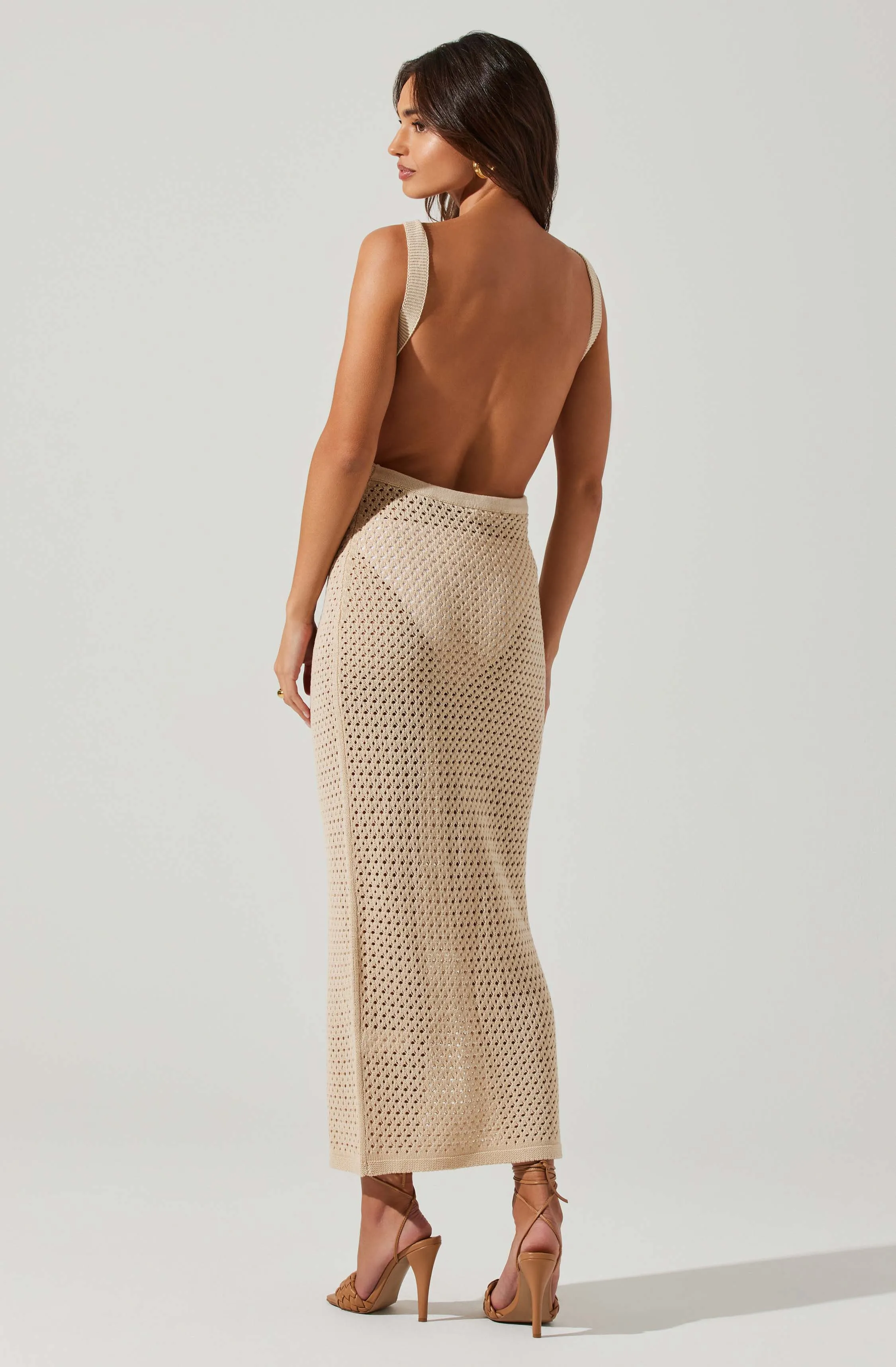 Aitana Knit Open Back Midi Dress