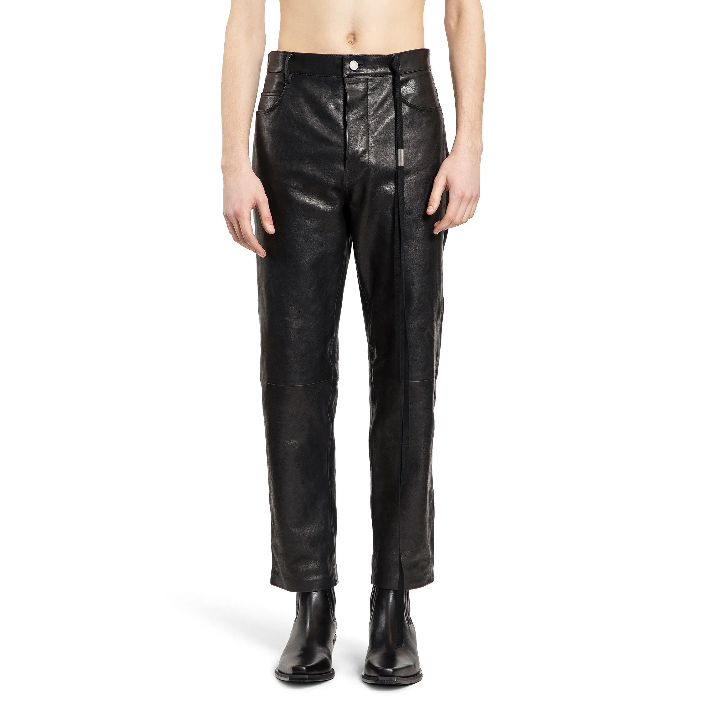 ANN DEMEULEMEESTER MAN BLACK TROUSERS