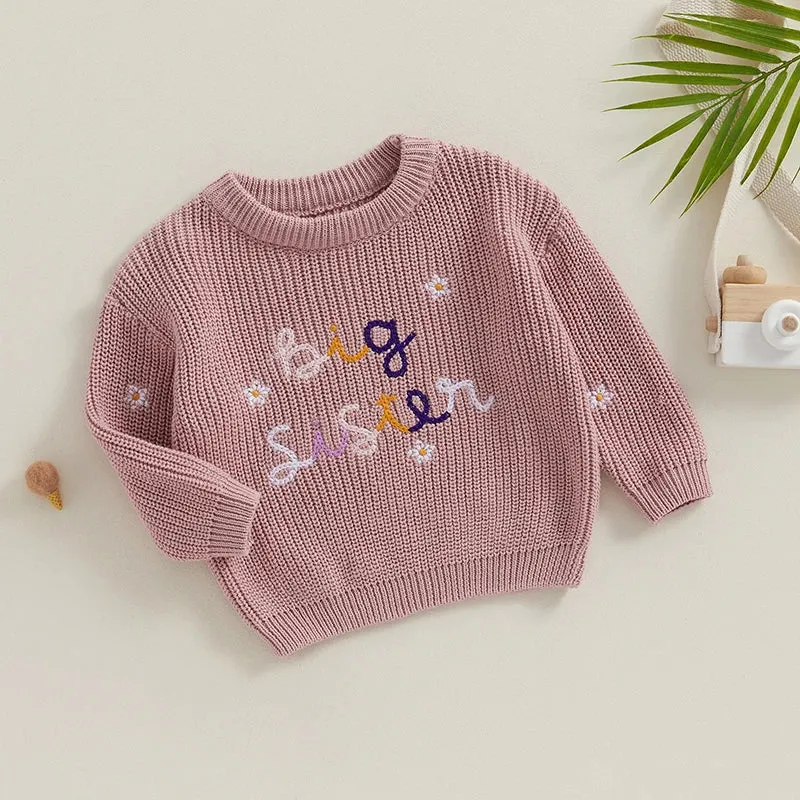 Baby Deluxe Sweater - BIG SISTER - to 24M