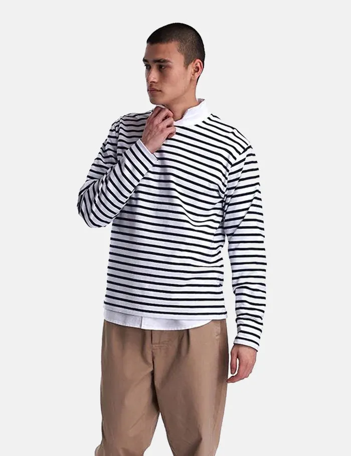 Barbour 'Made for Japan' Lanercost Long Sleeve T-Shirt - Navy Stripe