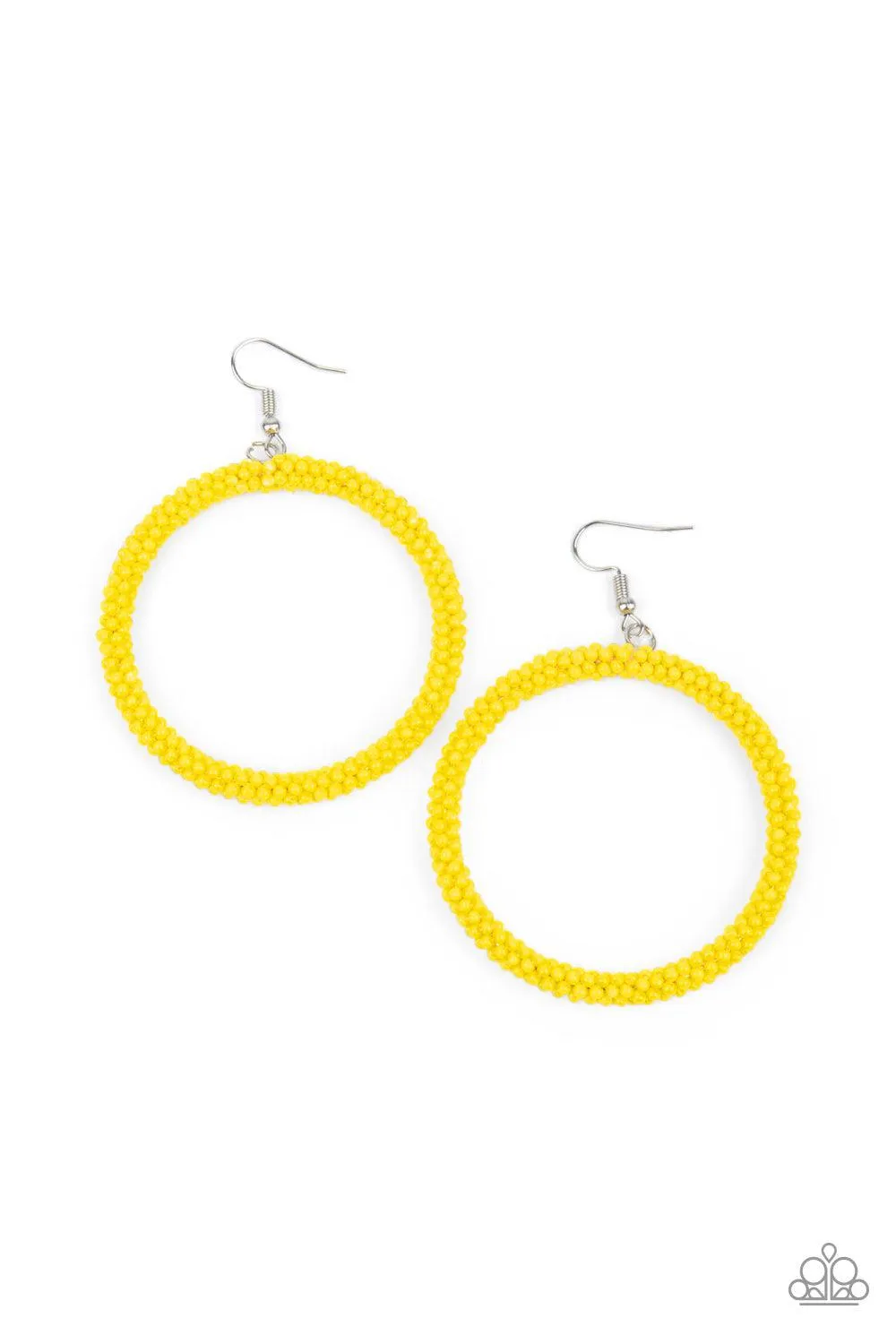 Beauty and the BEACH Yellow Seed Bead Earrings - Paparazzi Accessories