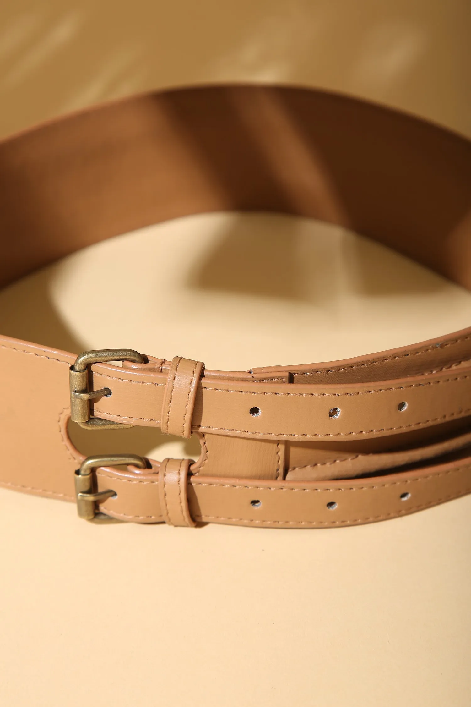 Beige Double Cord Belt