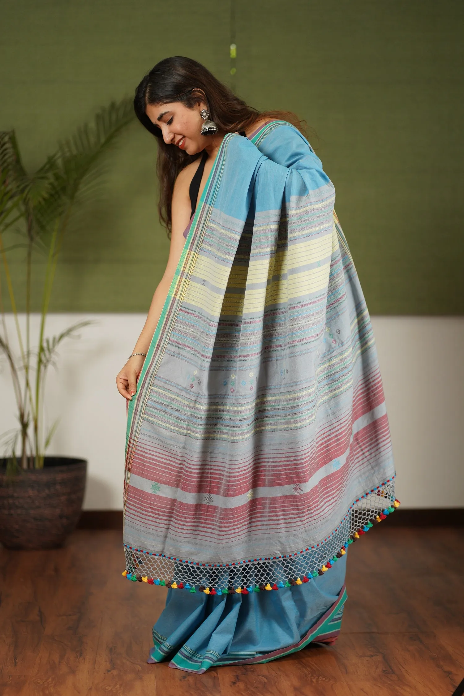 Bhujodi Handwoven Cotton Saree