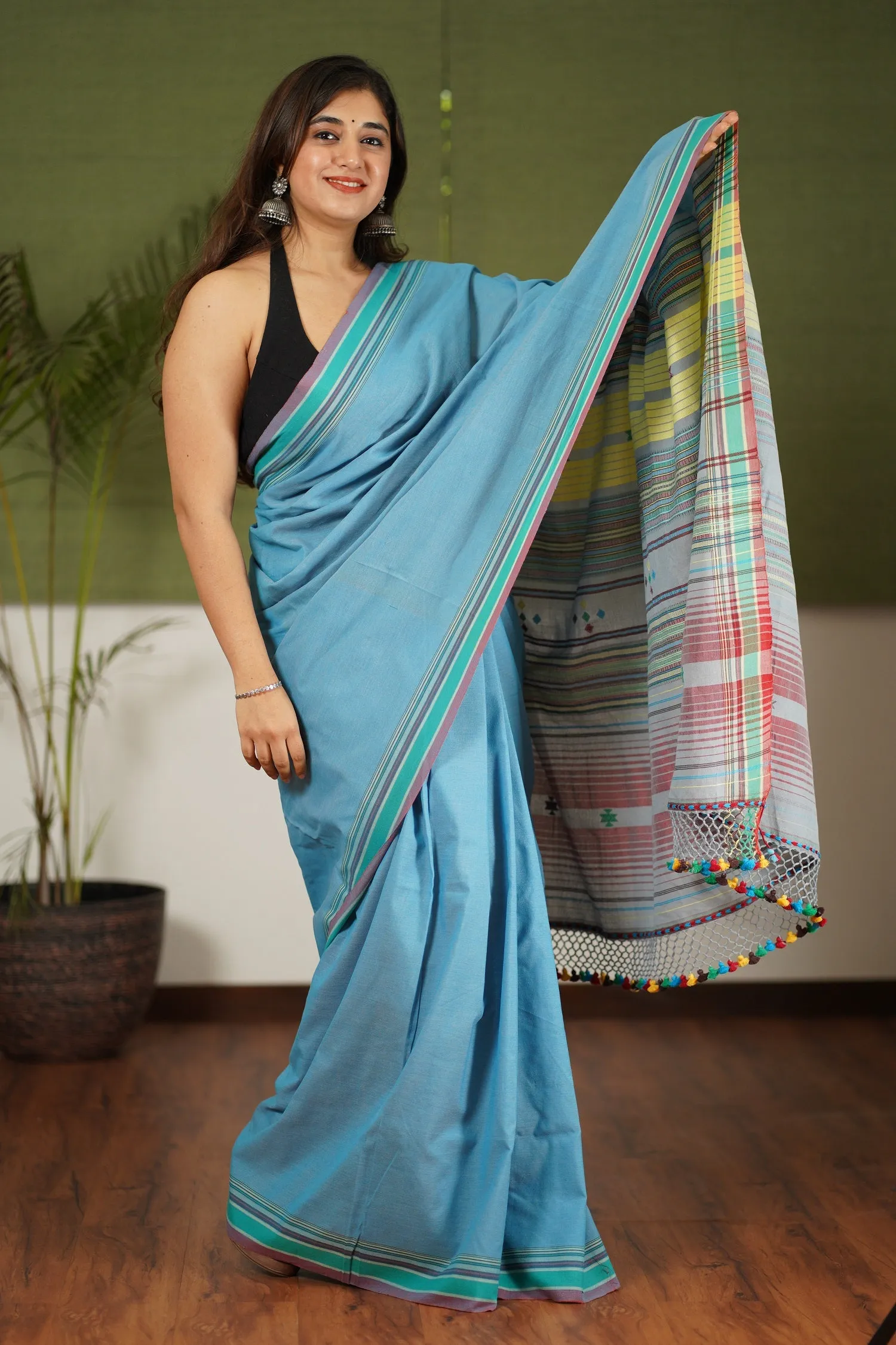 Bhujodi Handwoven Cotton Saree