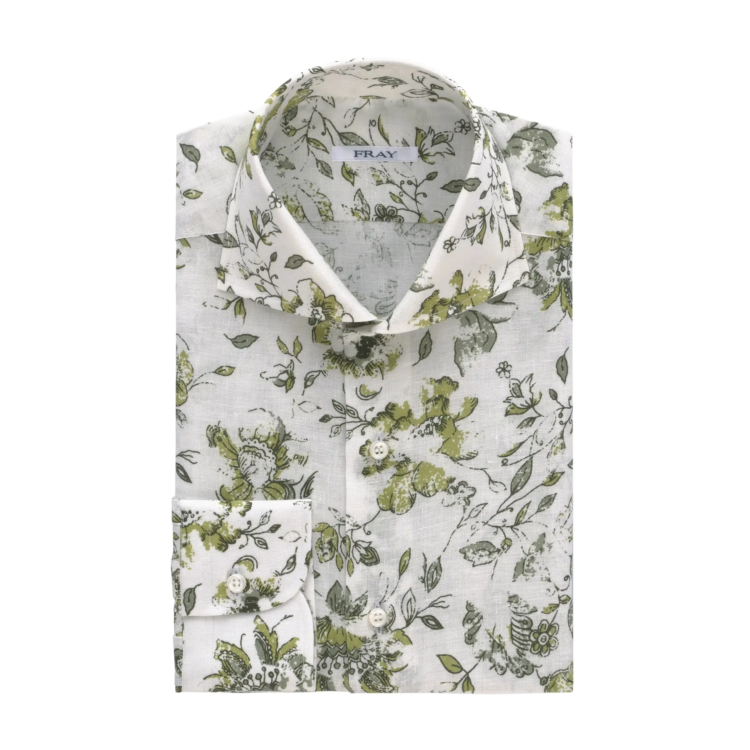 Casual Linen Shirt with Flower Print