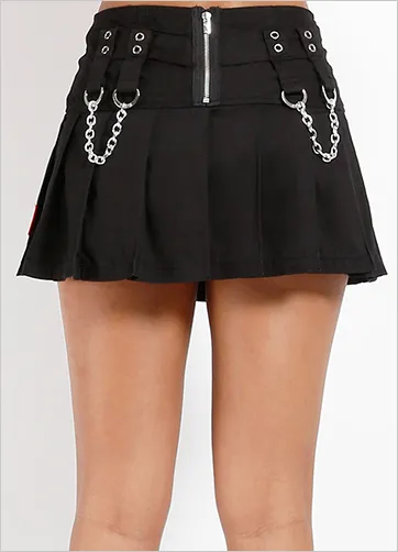 CHAIN POWER  SKIRT - BLACK