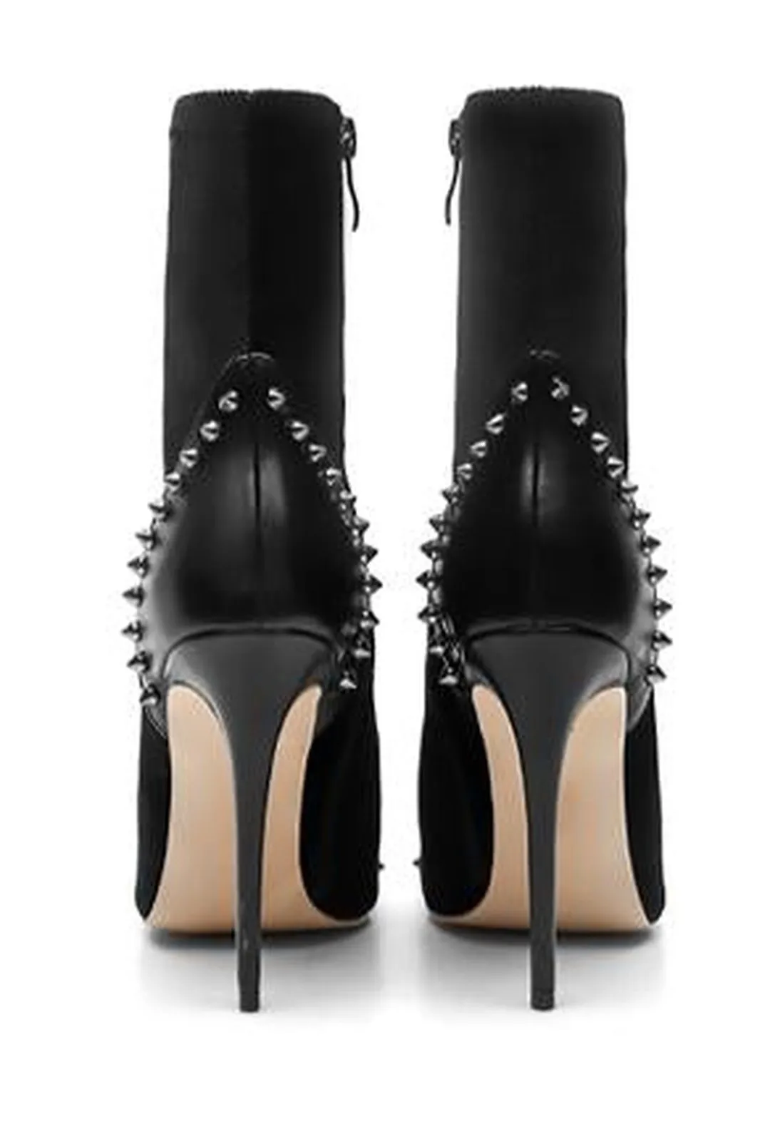 CHAKA - STUD CAP TOE HEELS