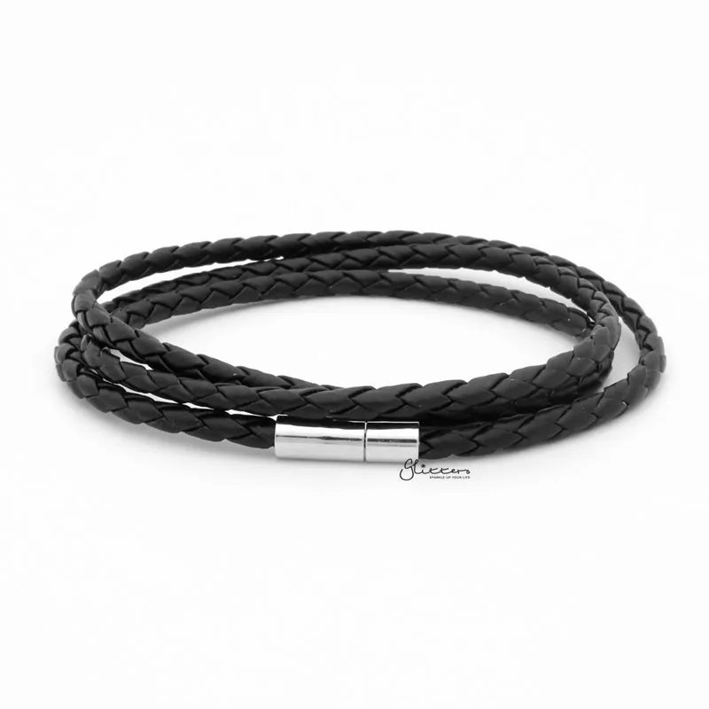 Classic Multilayer Push In Leather Bracelet