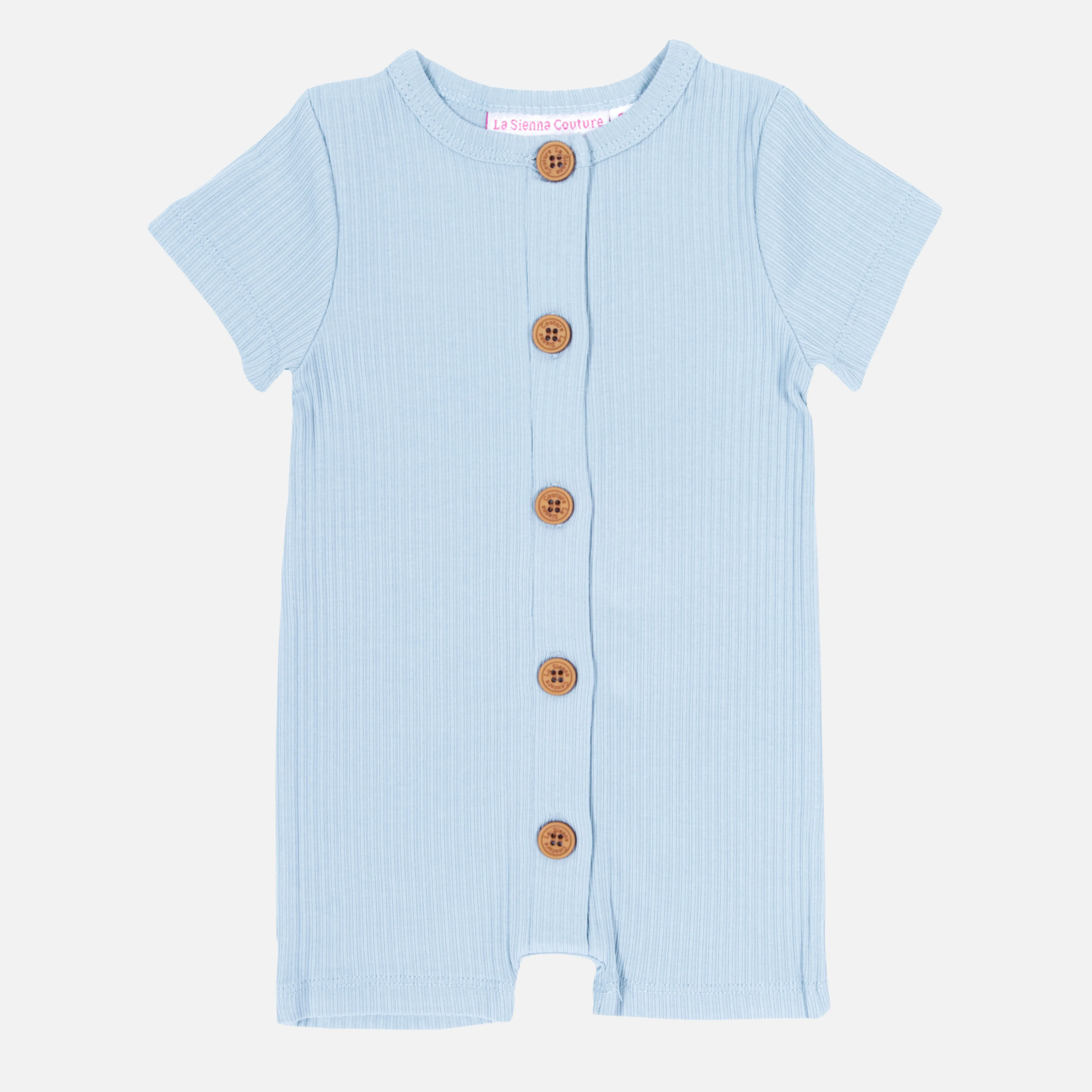 Cozy Summer Louie Romper - Dove Blue