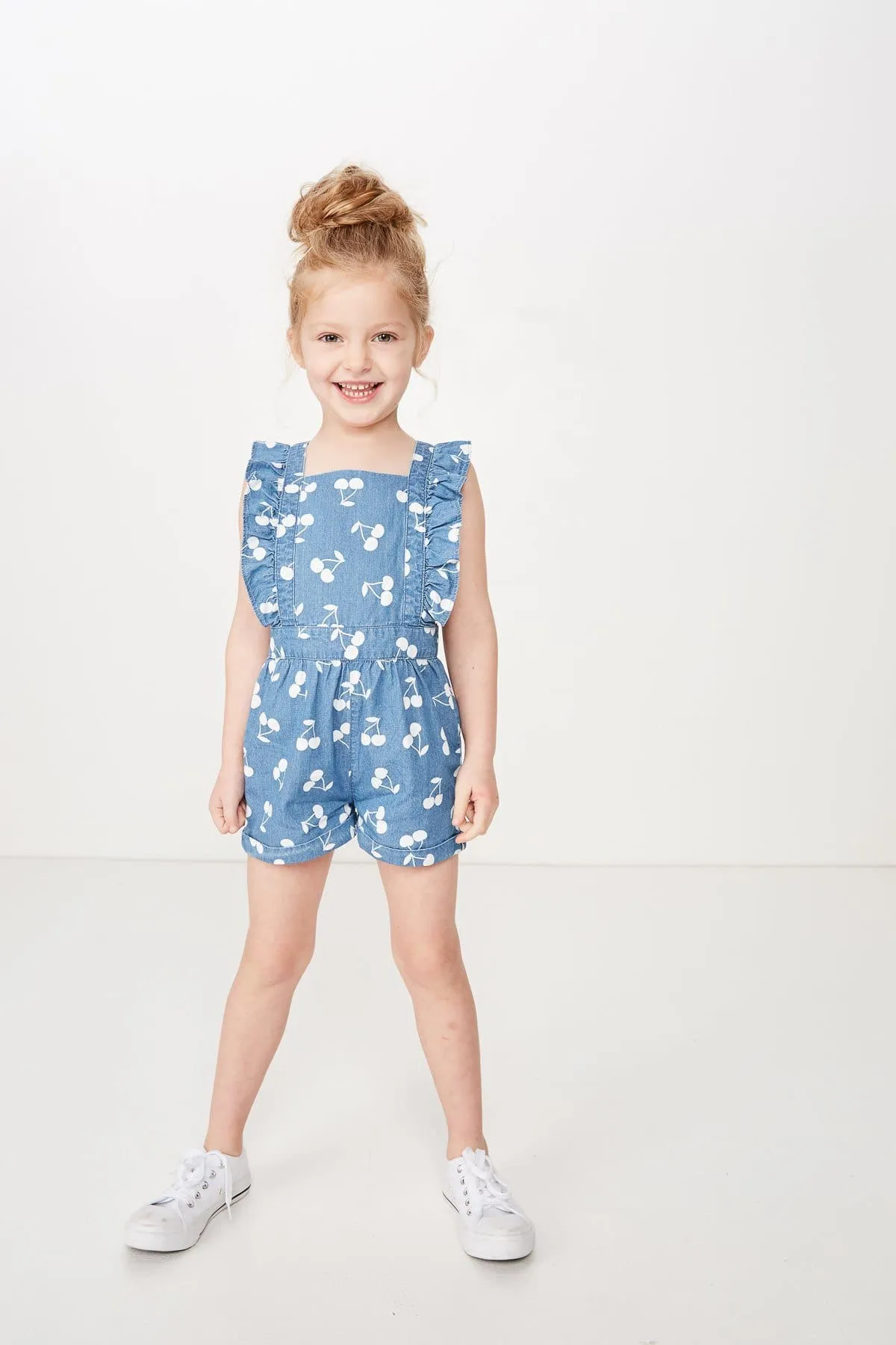 Denim Cherry Playsuit (Milky Kids)