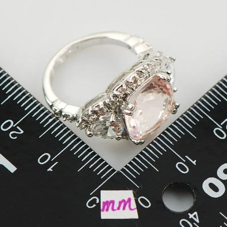 Divine Love Morganite Fashion Ring - 925 Sterling Silver