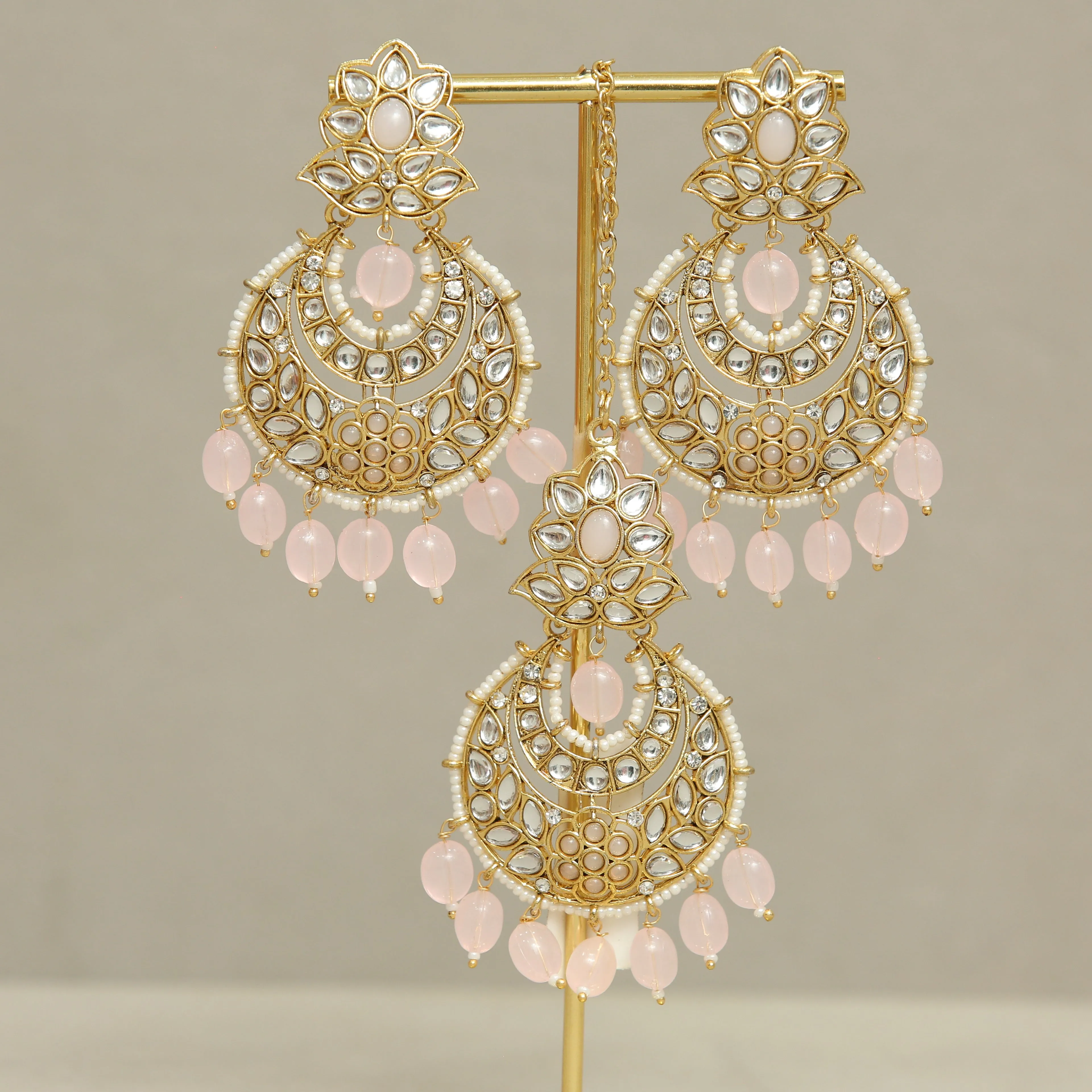 Emilia Kundan Earrings And Tikka