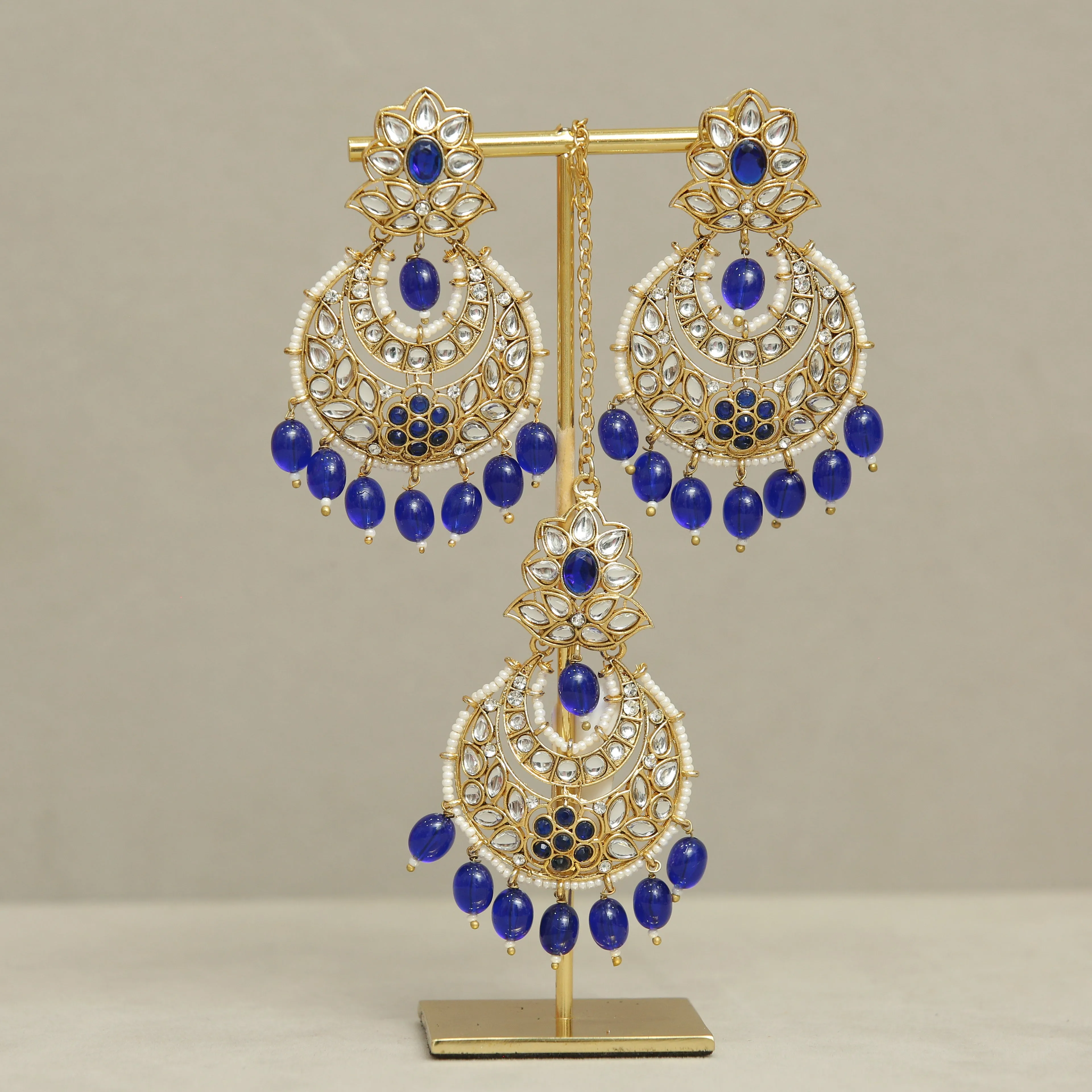 Emilia Kundan Earrings And Tikka