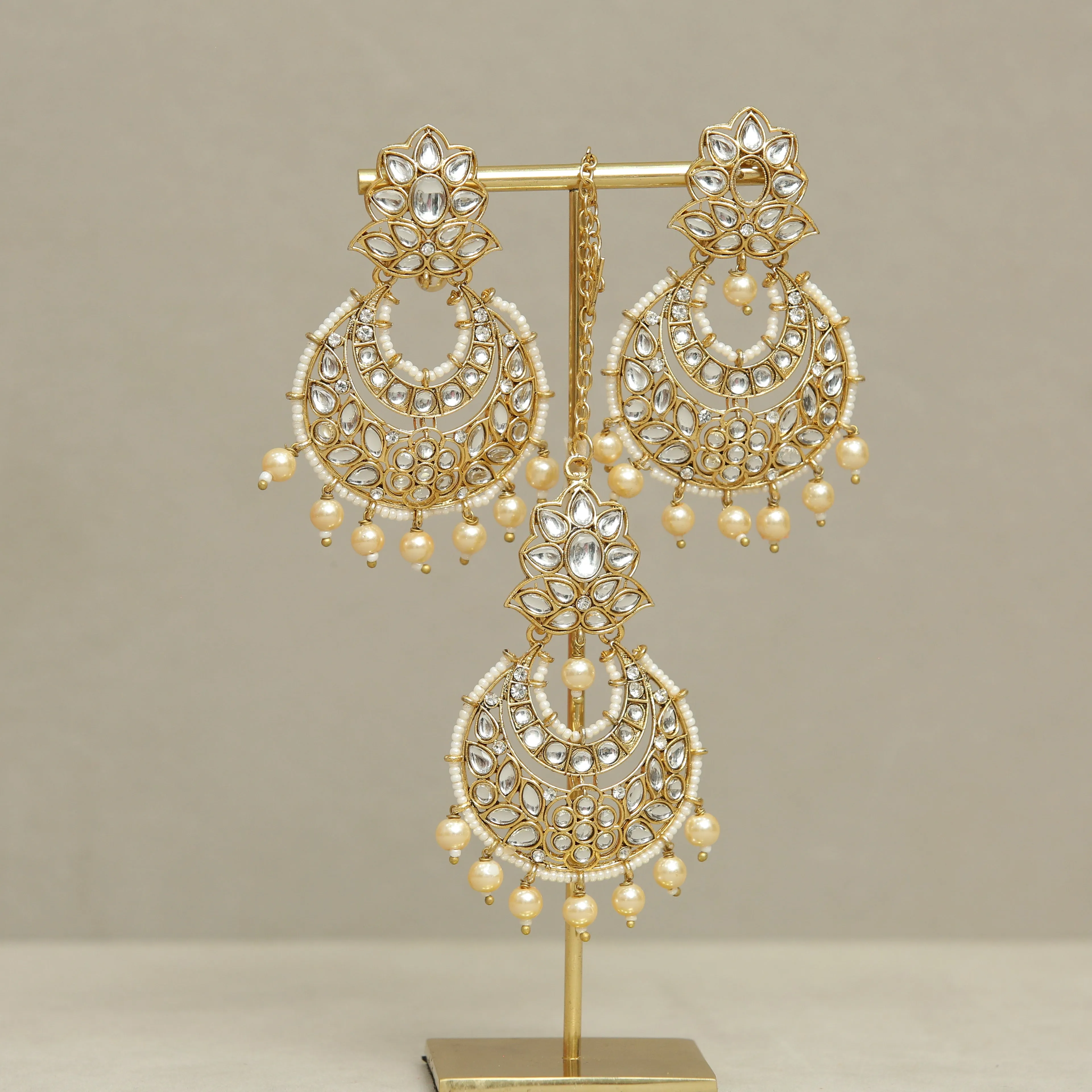 Emilia Kundan Earrings And Tikka