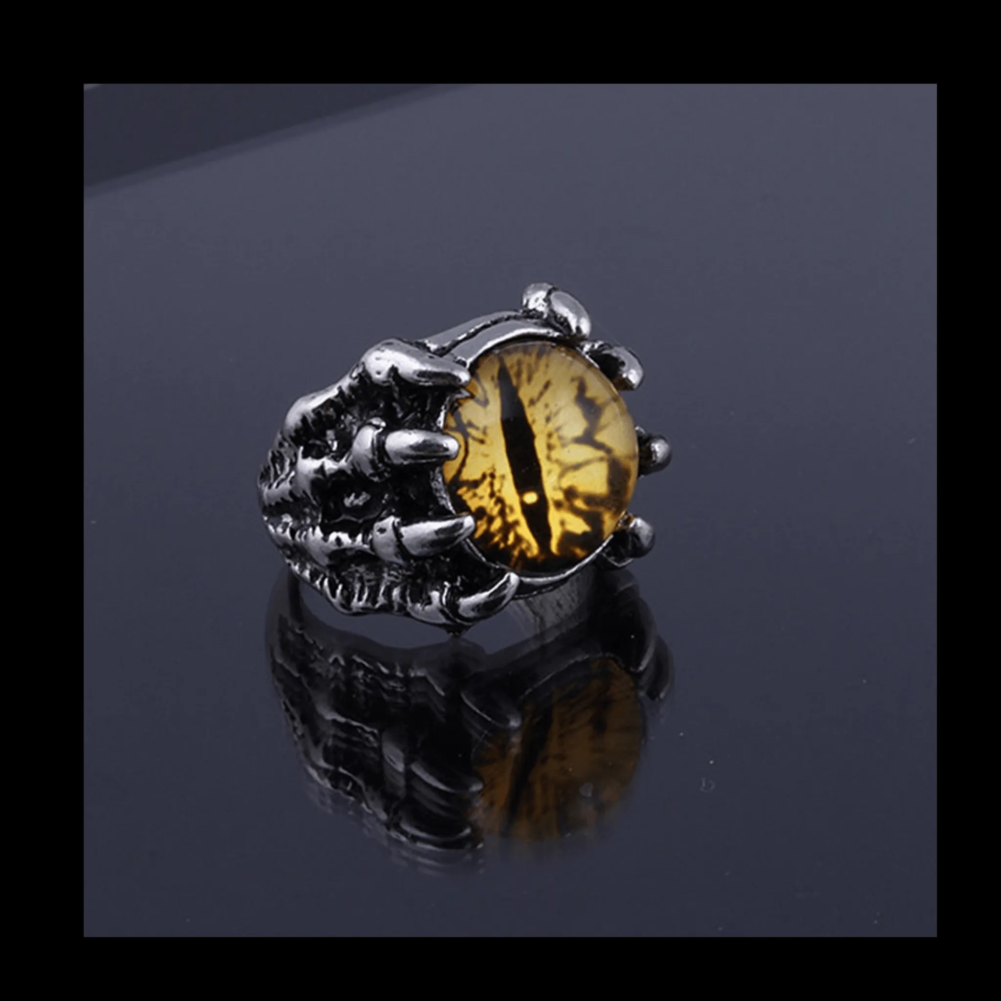 Evil Eye Dragon Claw Ring for Men