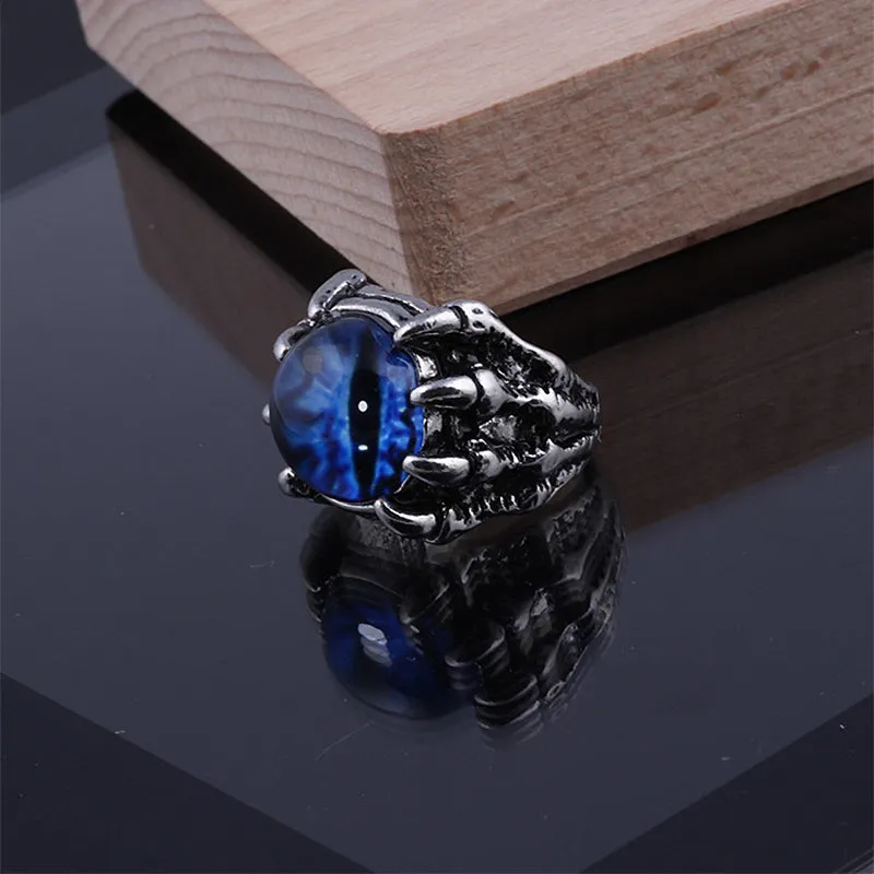 Evil Eye Dragon Claw Ring for Men