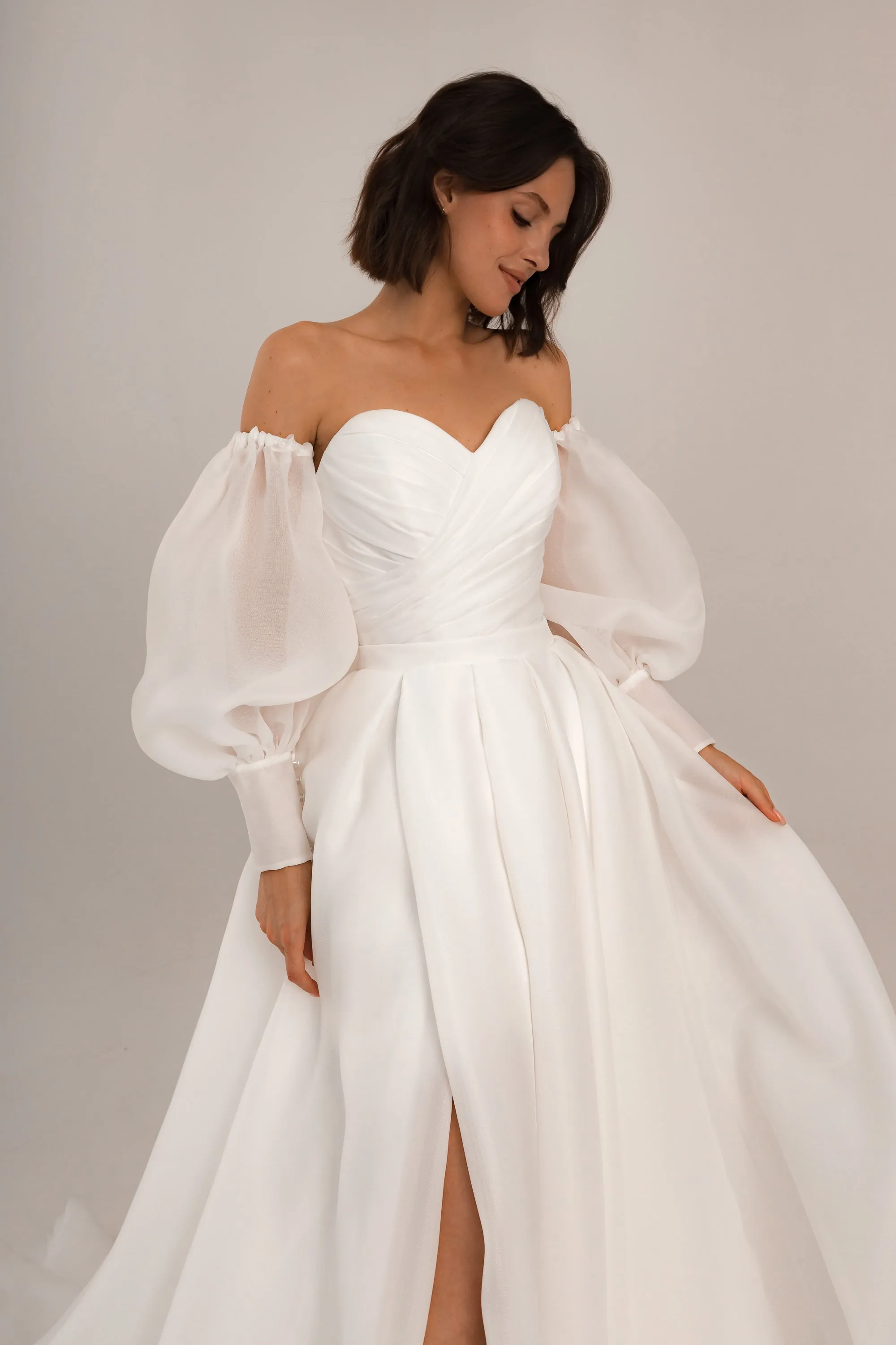 Extra Convertible Wedding Dress Audrey Mini (Basic mini dress bolero skirt bow)