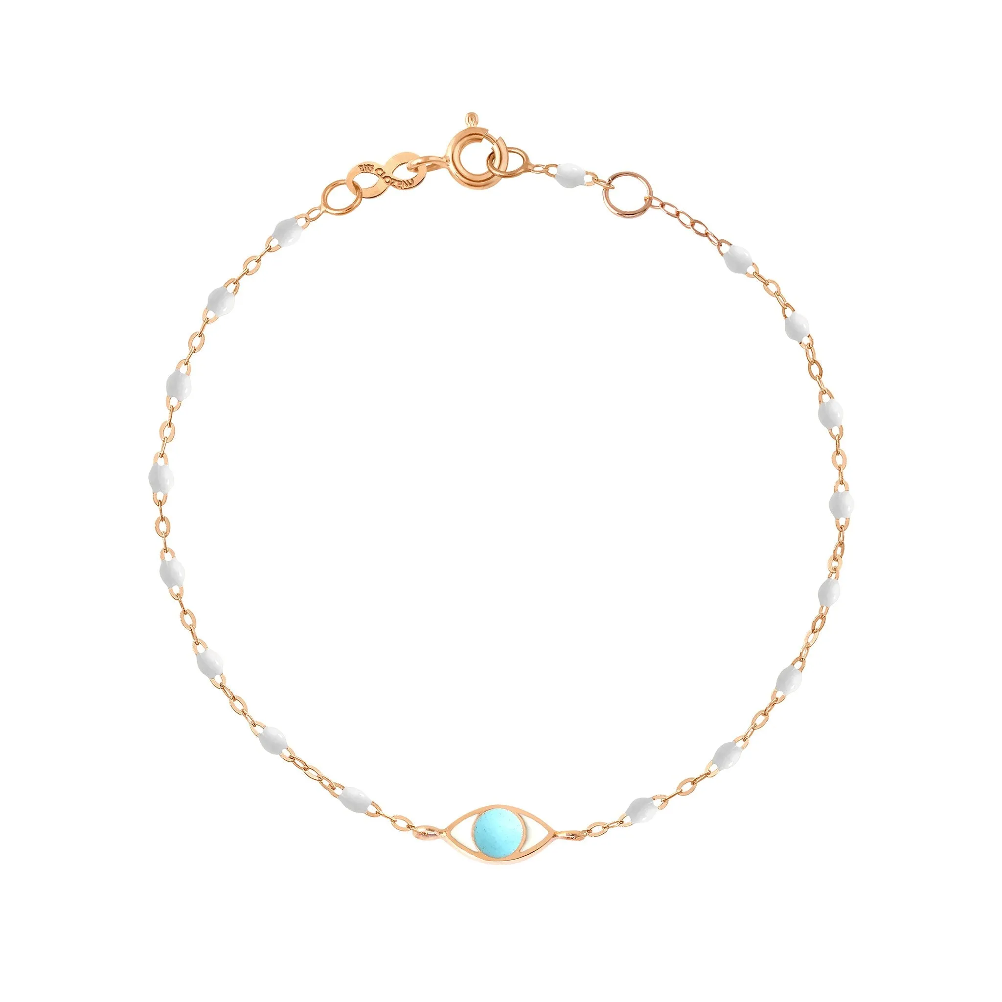 Eye Classic Gigi White bracelet, Rose Gold, 6.7"