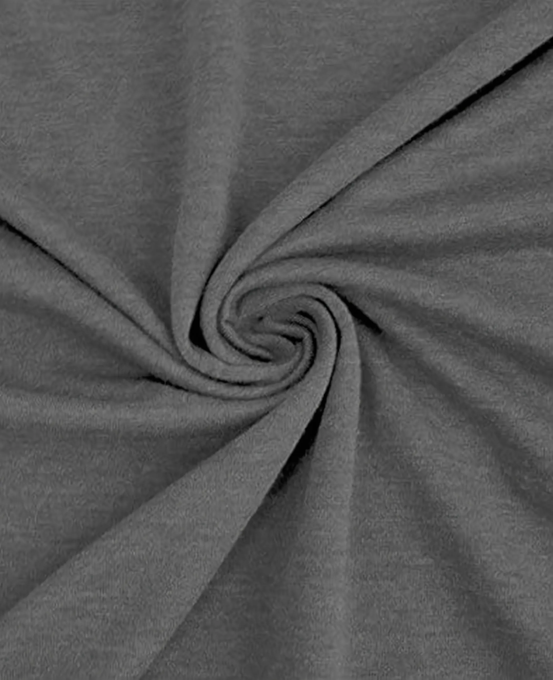 French Terry Polyester Rayon Spandex Fabric / Heather Charcoal / Sold By The Yard Closeout!!!