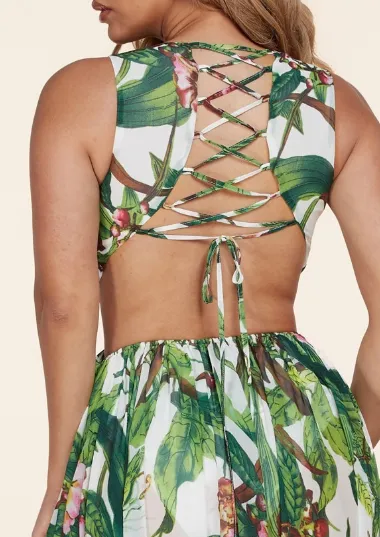 Georgia Tropical Cut Out Maxi Dress