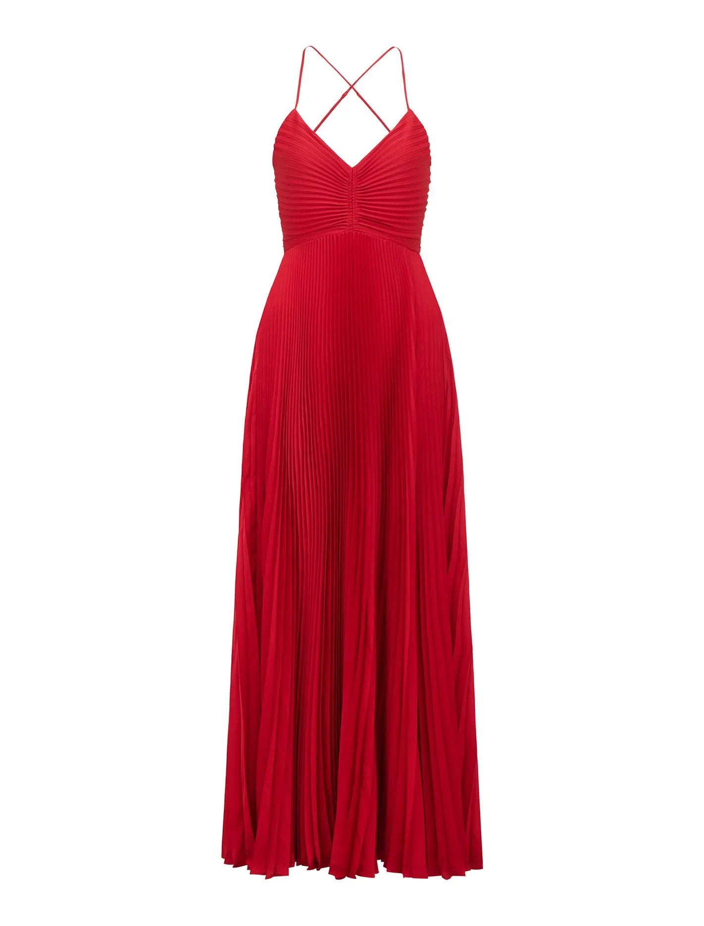 Geri Tie Back Pleated Maxi Dress