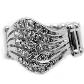 Glow Away! White Rhinestone Ring