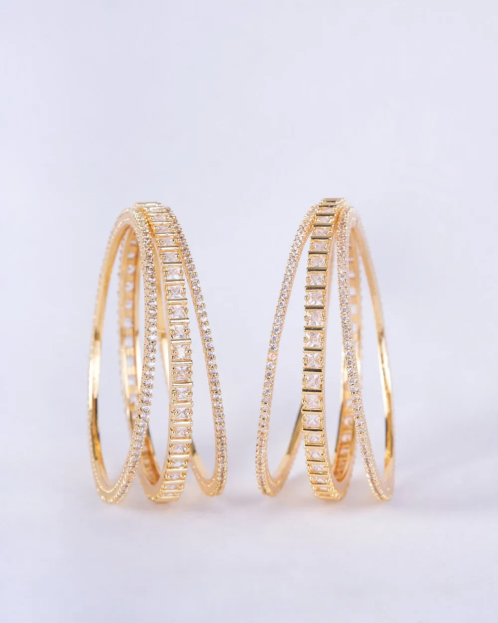 Golden Glamour Bangles (Pack of 6)