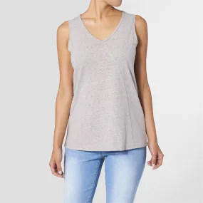 Haiden V-Neck Tank in Grey