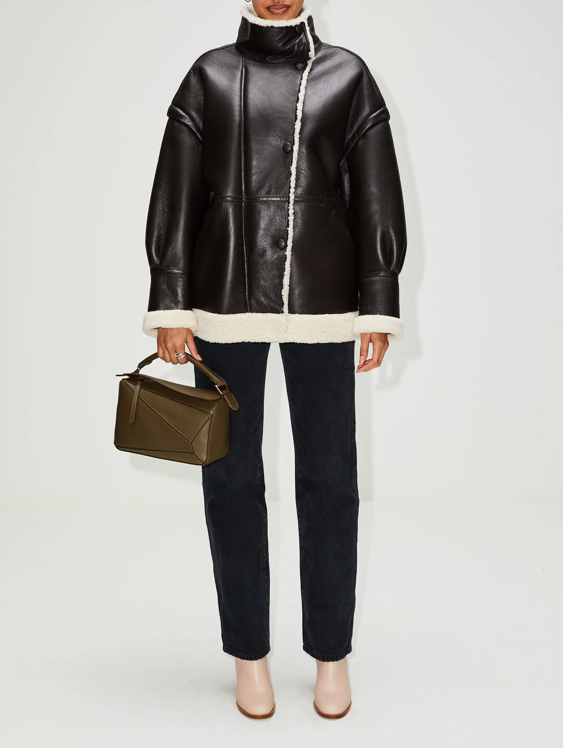 Halterneck Shearling Jacket