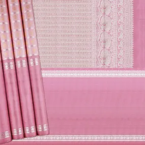 Handwoven Pastel pink Kanjivaram Silk Saree - 1914T008997DSC