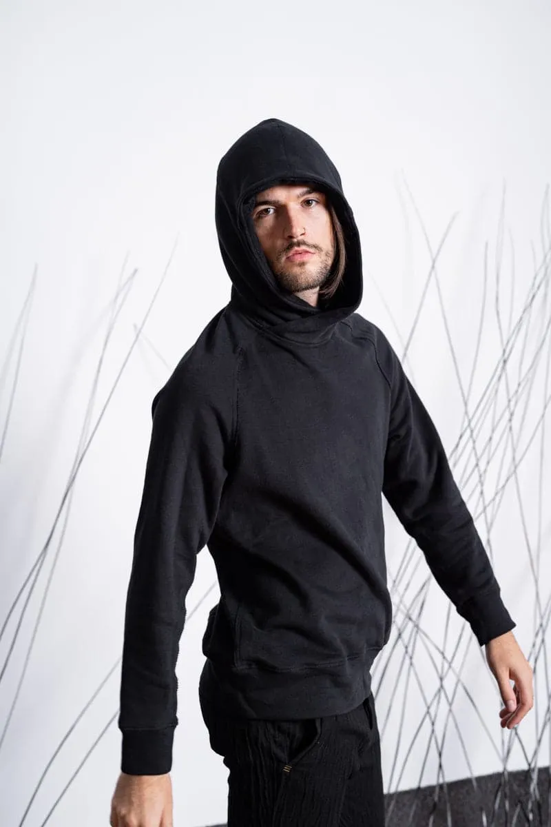 Hannibal | Felice | Weicher Sweatshirt Pullover mit Kapuze in schwarz