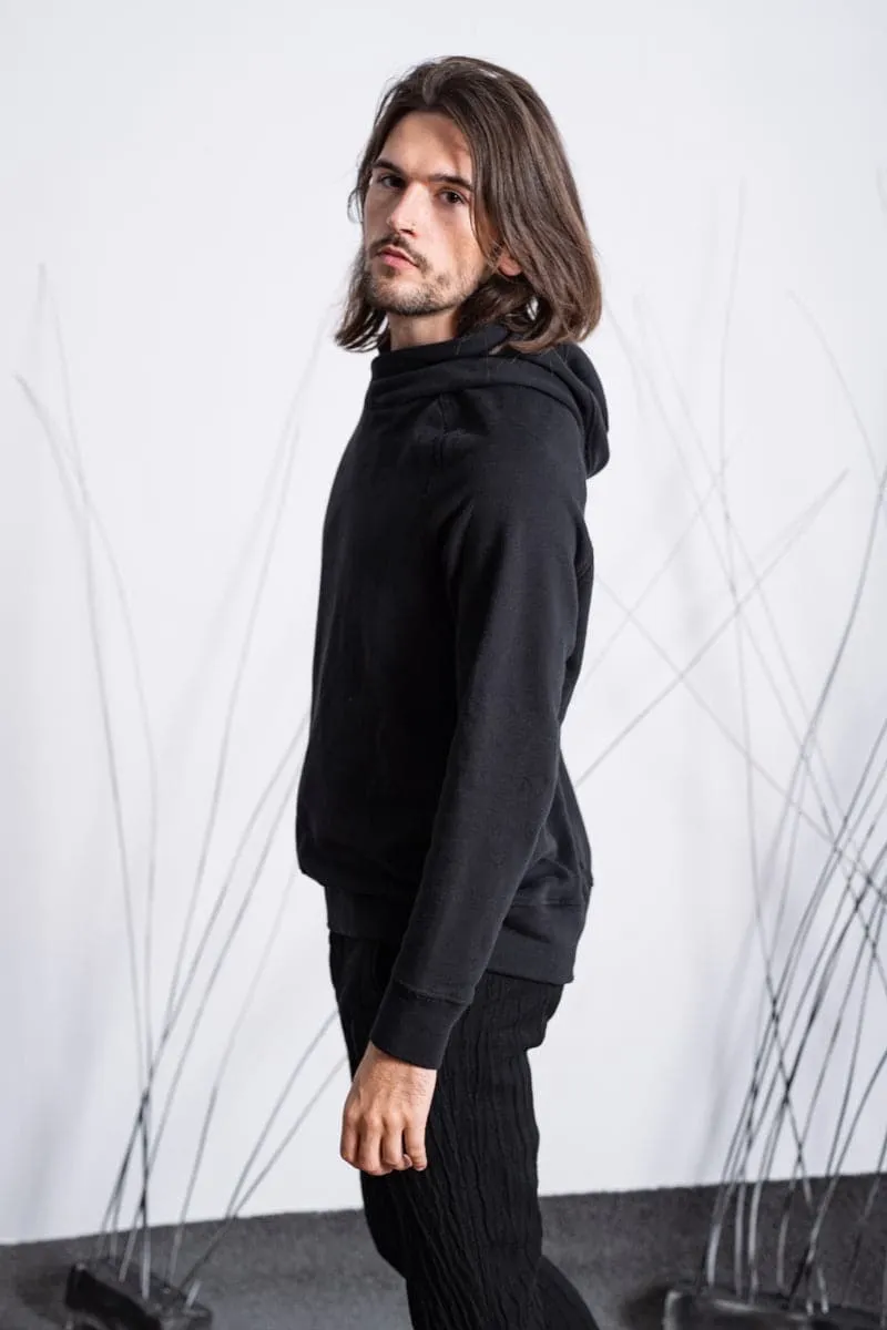 Hannibal | Felice | Weicher Sweatshirt Pullover mit Kapuze in schwarz