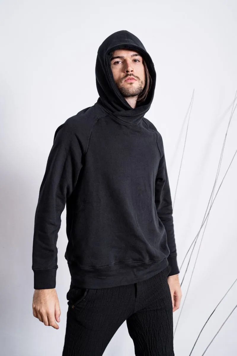 Hannibal | Felice | Weicher Sweatshirt Pullover mit Kapuze in schwarz