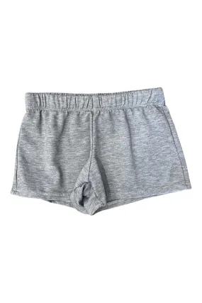 Heather Grey Solid Basic Shorts